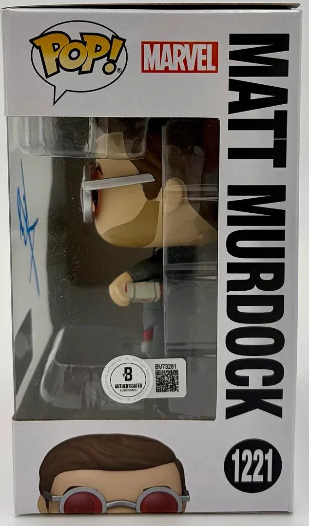 Charlie Cox Signed Funko Pop #1221 Matt Murdock (Daredevil) - Beckett COA, изображение 3
