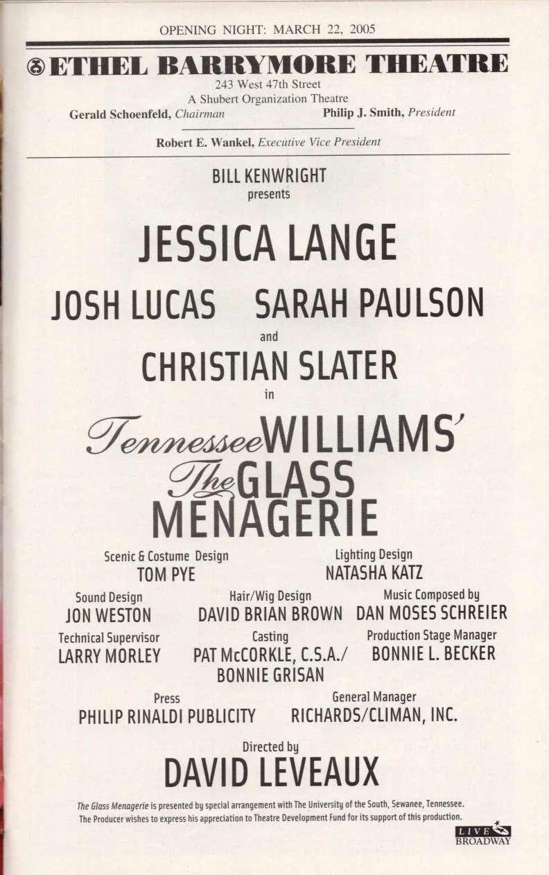 Cast — TENNESSEE WILLIAMS THE GLASS MENAGERIE Signed CAST Playbill w/ Hologram COA, изображение 2