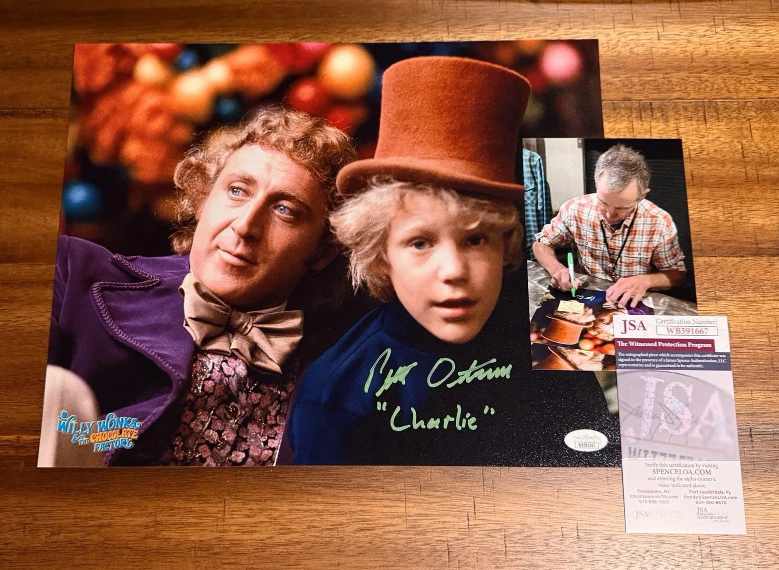 Peter Ostrum — PETER OSTRUM AUTOGRAPH SIGNED 11x14 WILLY WONKA AND THE CHOCOLATE FACTORY PHOTO!, изображение 2