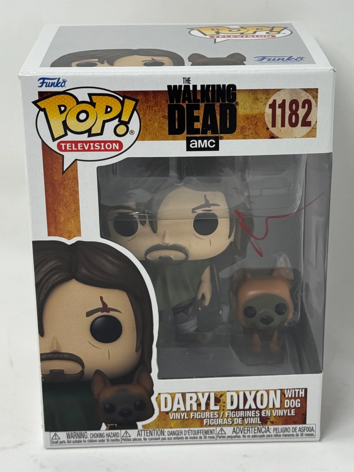 Norman Reedus — Norman Reedus Signed The Walking Dead Daryl Dixon With Dog Funko Pop #1182 ACOA, изображение 2