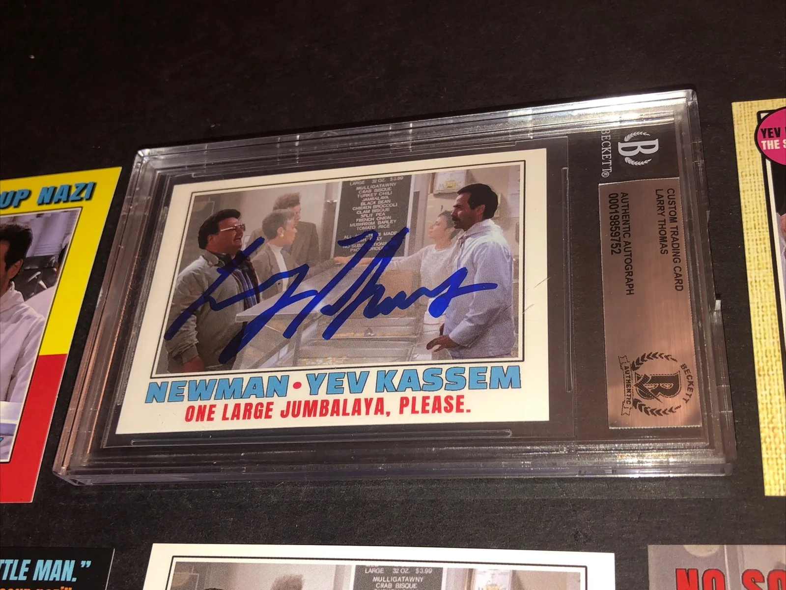 LARRY THOMAS — BECKETT AUTOGRAPHED LARRY THOMAS CUSTOM CARD SEINFELD THE SOUP NAZI *FREE* 752, изображение 2