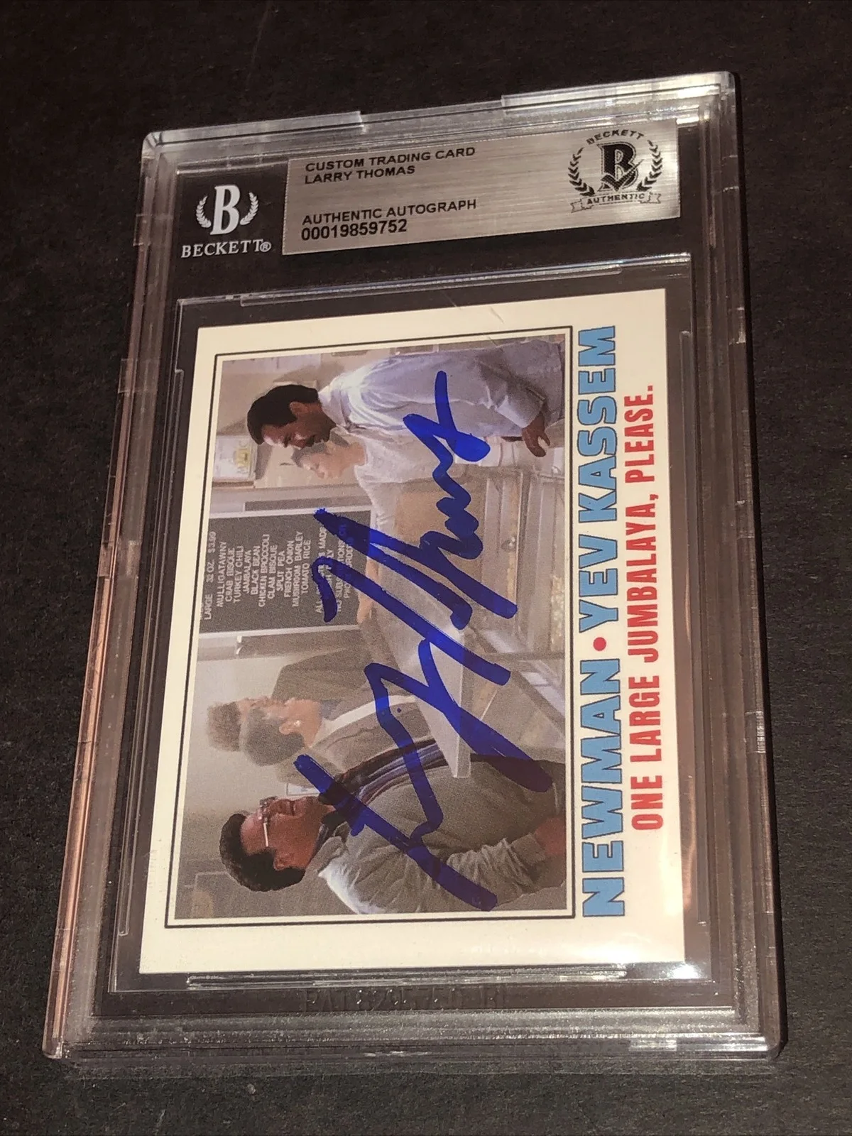 LARRY THOMAS — BECKETT AUTOGRAPHED LARRY THOMAS CUSTOM CARD SEINFELD THE SOUP NAZI *FREE* 752, изображение 4