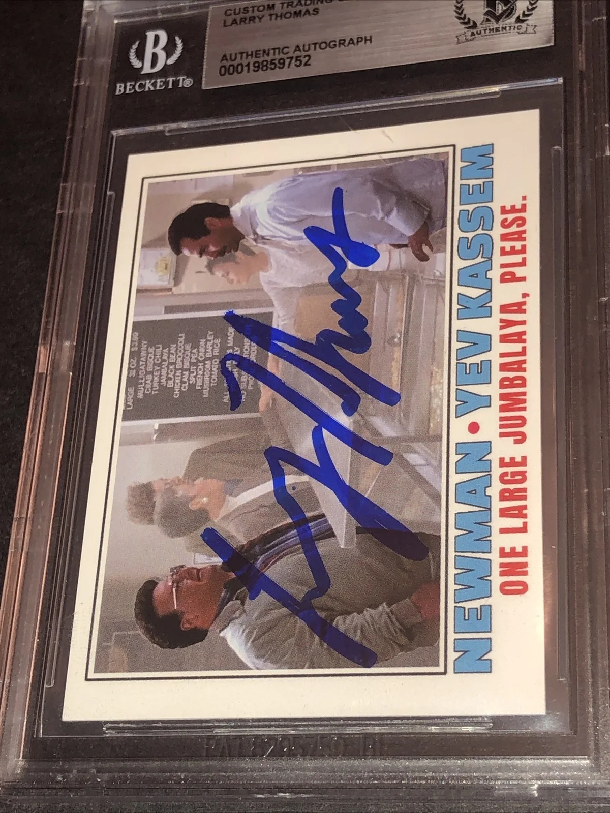 LARRY THOMAS — BECKETT AUTOGRAPHED LARRY THOMAS CUSTOM CARD SEINFELD THE SOUP NAZI *FREE* 752, изображение 5