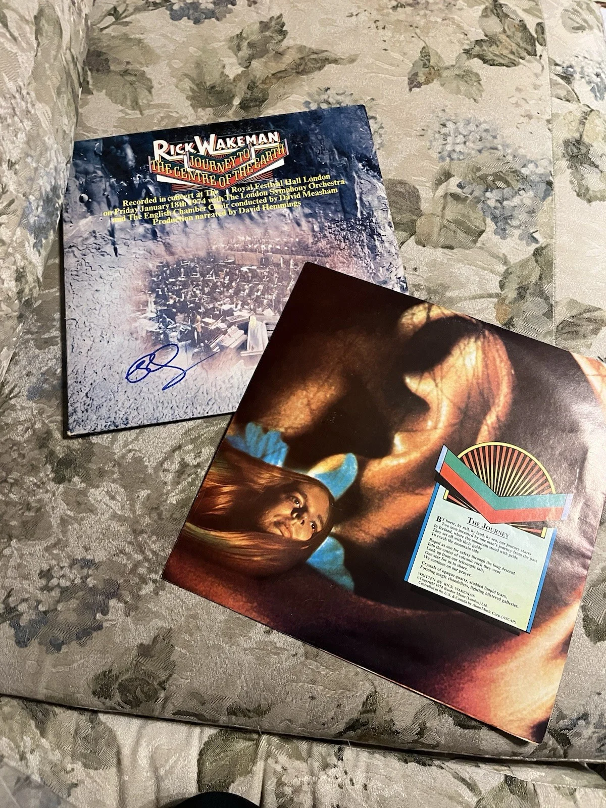 Rick Wakeman *JOURNEY TO THE CENTRE OF THE EARTH* Signed Vinyl LP 70’s Prog, изображение 3