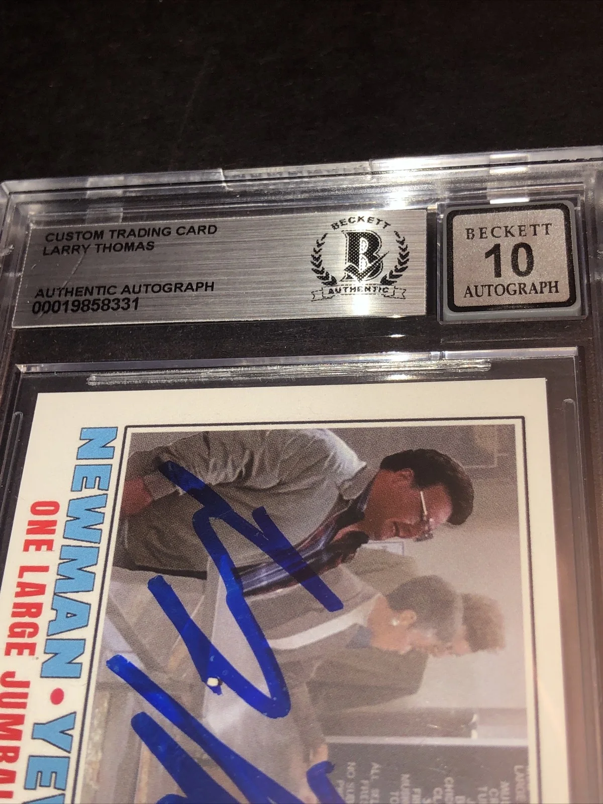 LARRY THOMAS — BECKETT 10 GEM MINT AUTO LARRY THOMAS CUSTOM CARD SEINFELD SOUP NAZI *FREE* 331, image 3