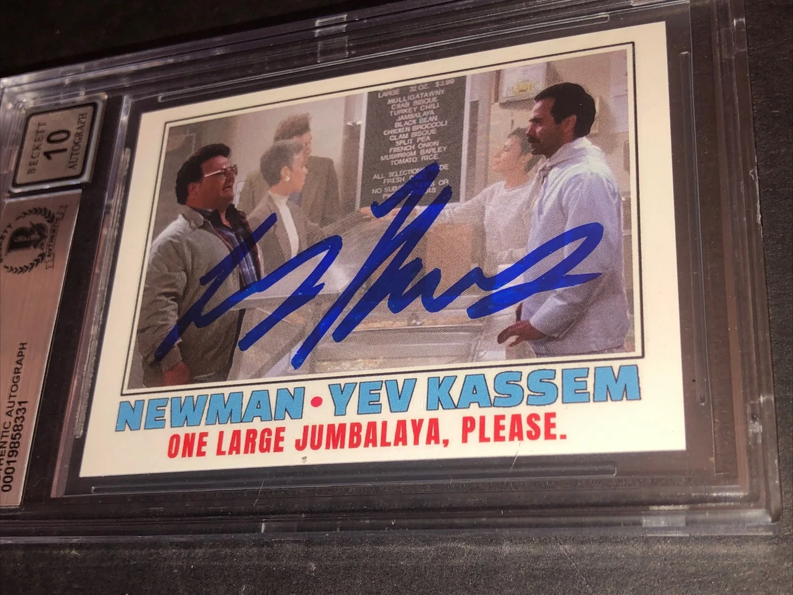 LARRY THOMAS — BECKETT 10 GEM MINT AUTO LARRY THOMAS CUSTOM CARD SEINFELD SOUP NAZI *FREE* 331, image 4