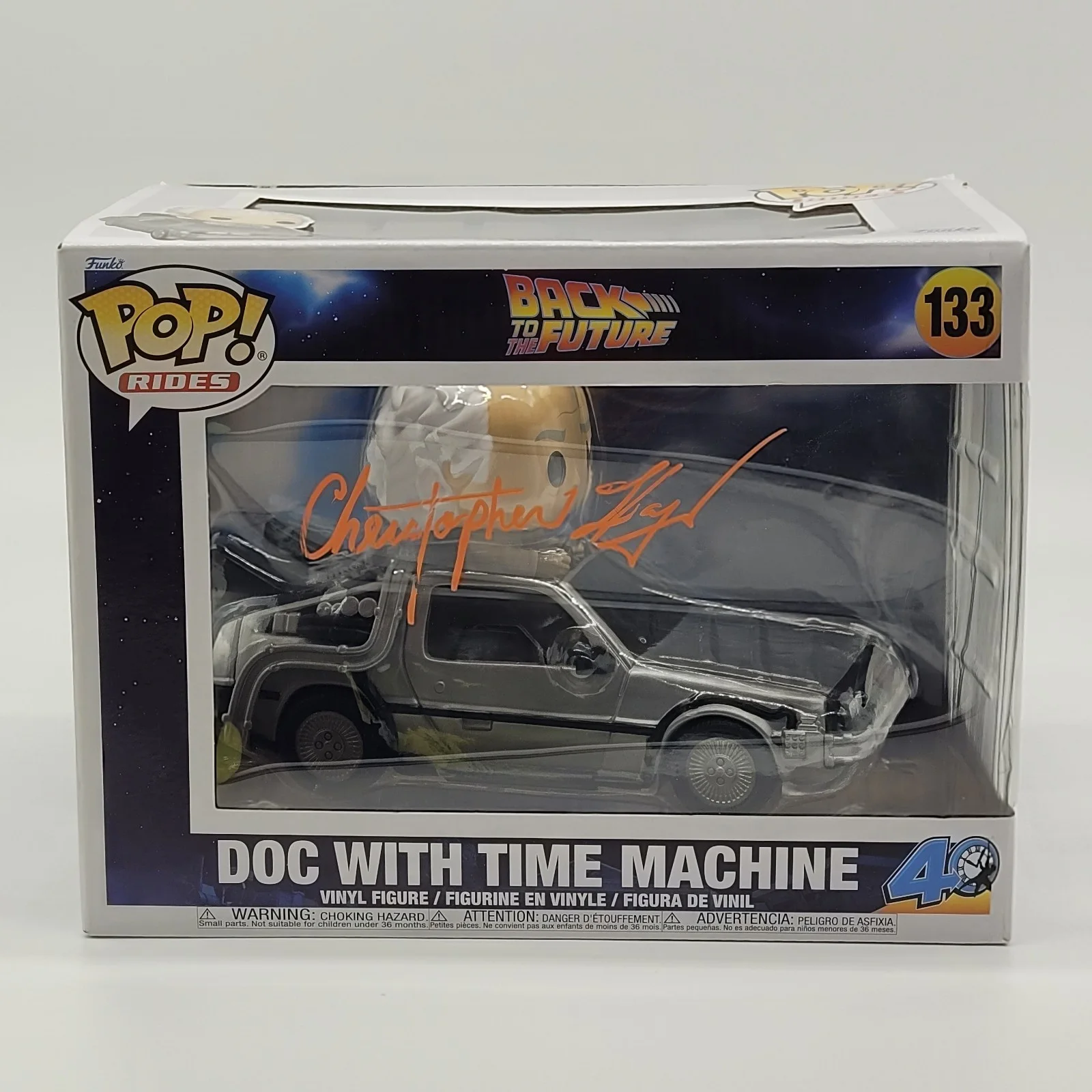 Christopher Lloyd — Christopher Lloyd Signed Back To The Future Doc With Time Machine Funko Pop #133, image 3