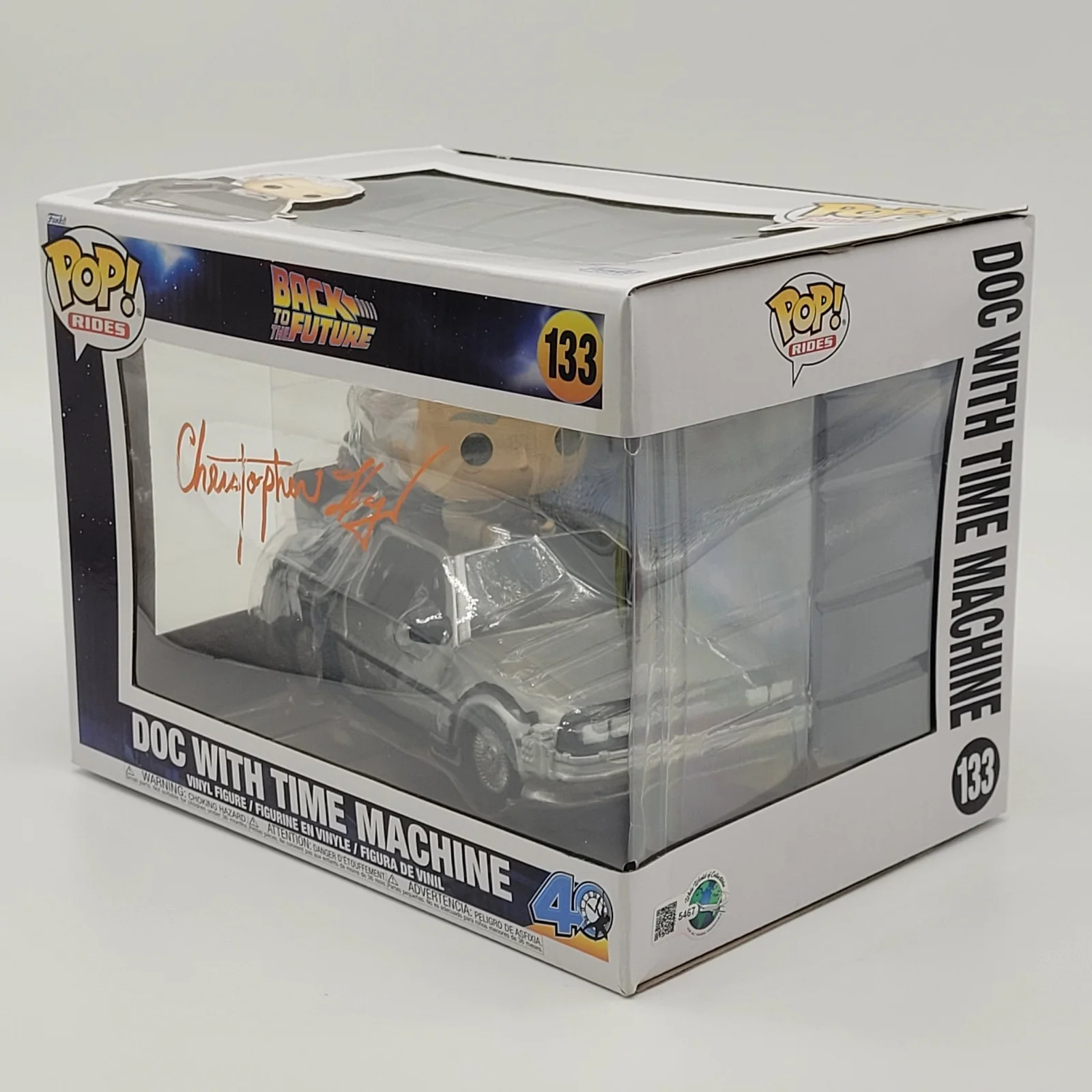 Christopher Lloyd — Christopher Lloyd Signed Back To The Future Doc With Time Machine Funko Pop #133, image 5