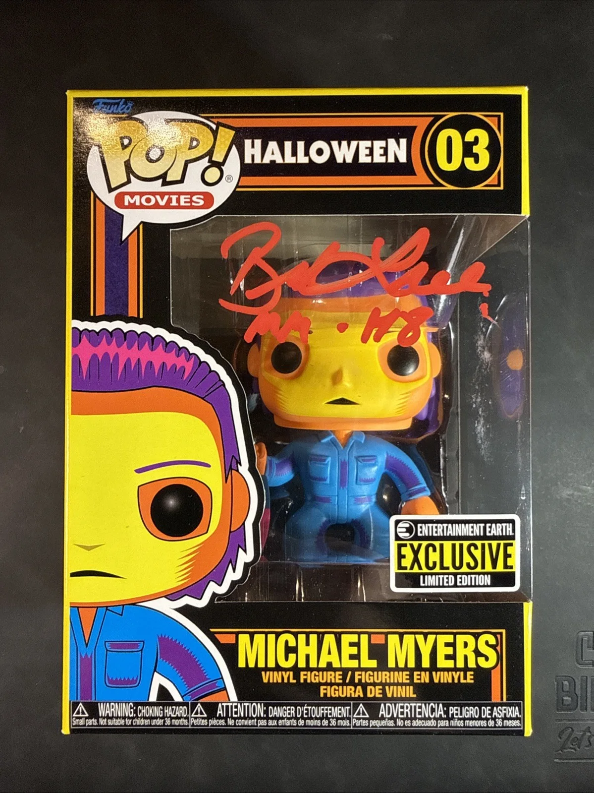 Brad Loree — Funko Pop Michael Myers 03 Halloween Signed By Brad Loree Free Hardstack, image 2