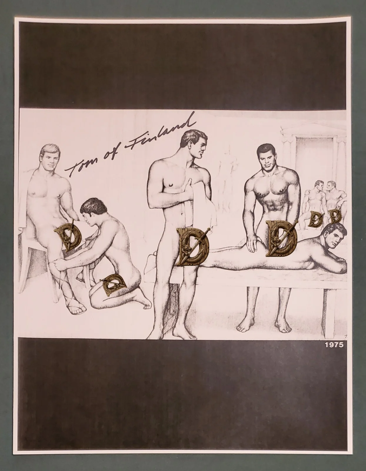 tom of finland print signed autograph gay erotica, изображение 5