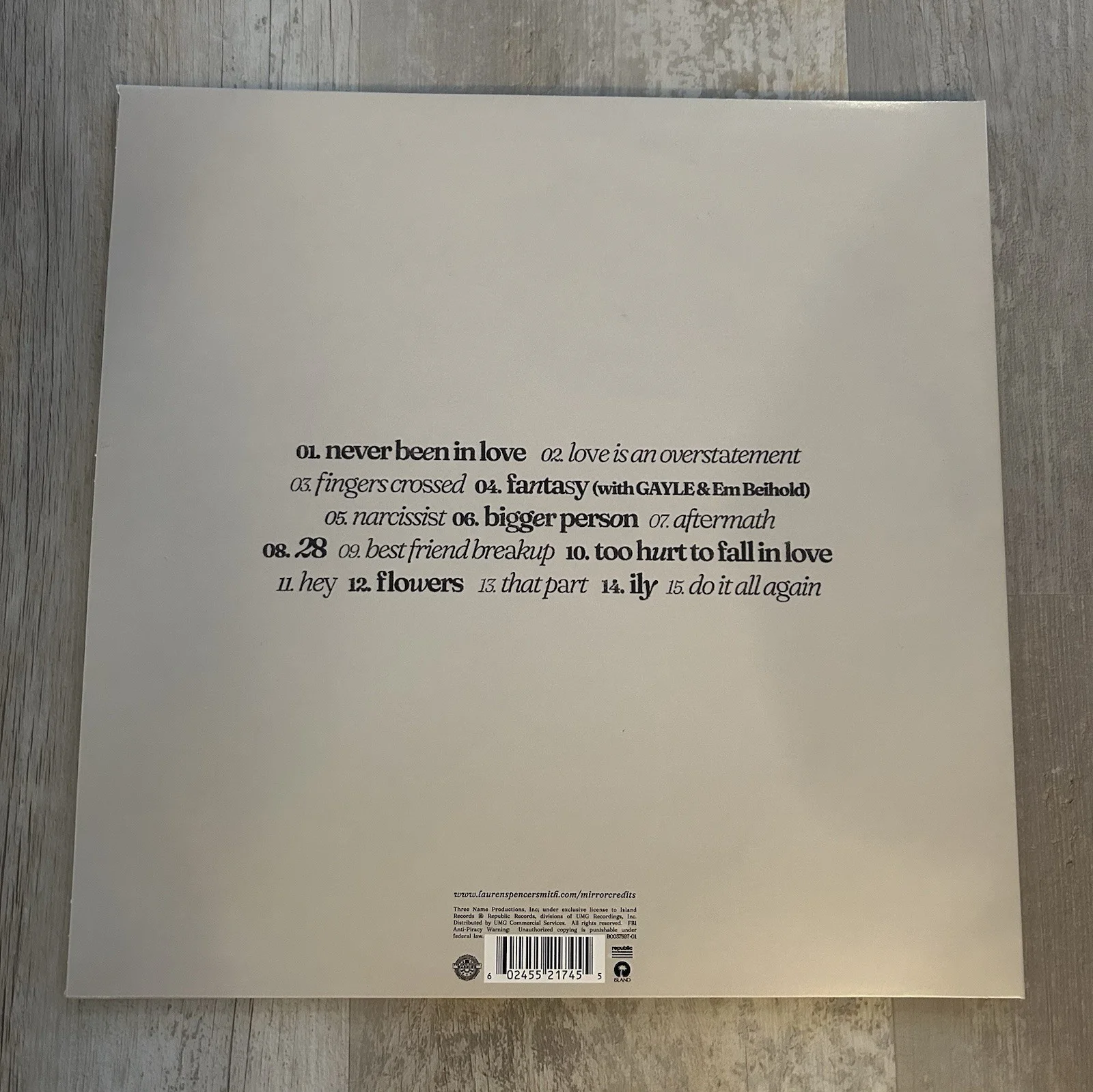LAUREN SPENCER SMITH SIGNED AUTOGRAPH MIRROR VINYL ALBUM SINGER MUSIC PROOF, изображение 2