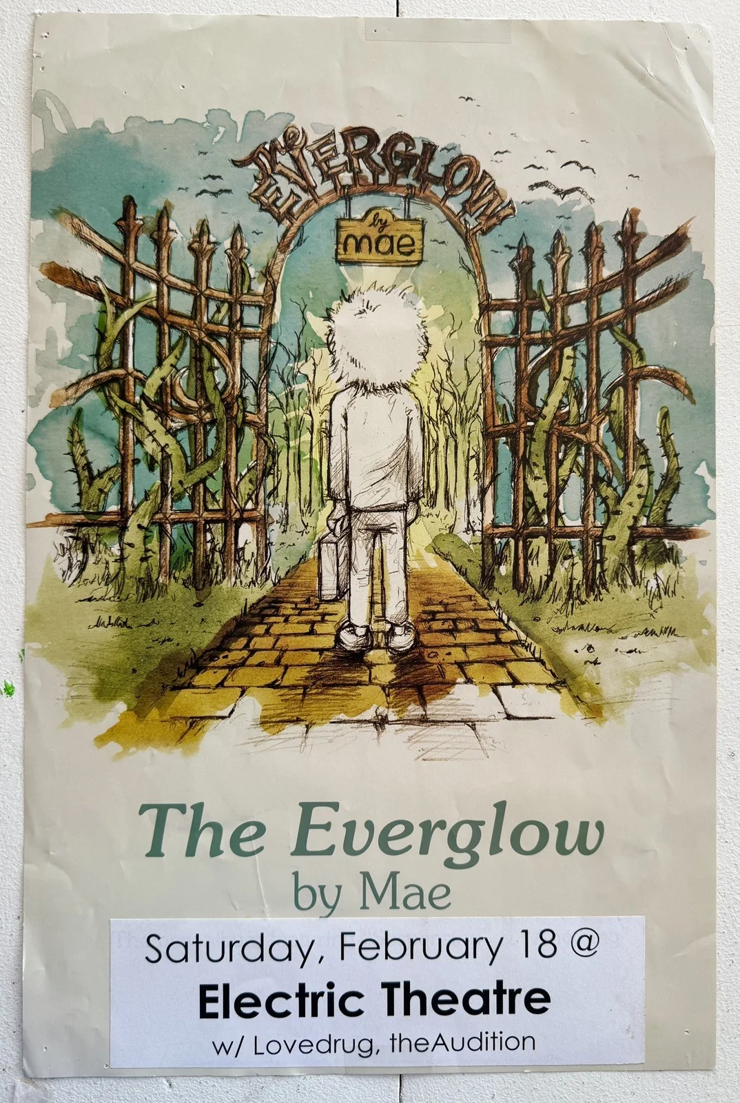 Mae Poster Signed 4x band members The Everglow promo tour Electric Theater 2006, изображение 2