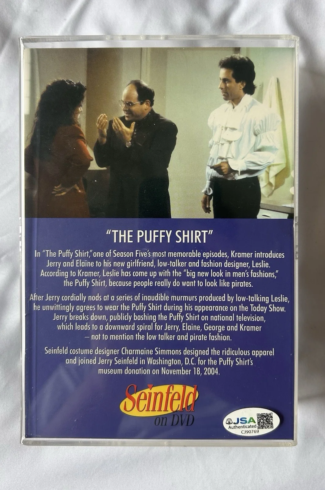 Jerry Seinfeld — Jerry Seinfeld Signed The Puffy Shirt Miniature Replica Autographed JSA COA, изображение 4