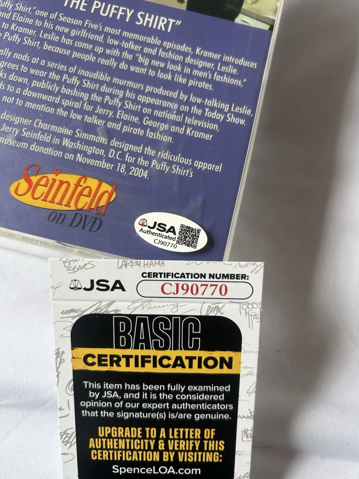 Jerry Seinfeld — Jerry Seinfeld Signed The Puffy Shirt Miniature Replica Autographed JSA COA, image 5