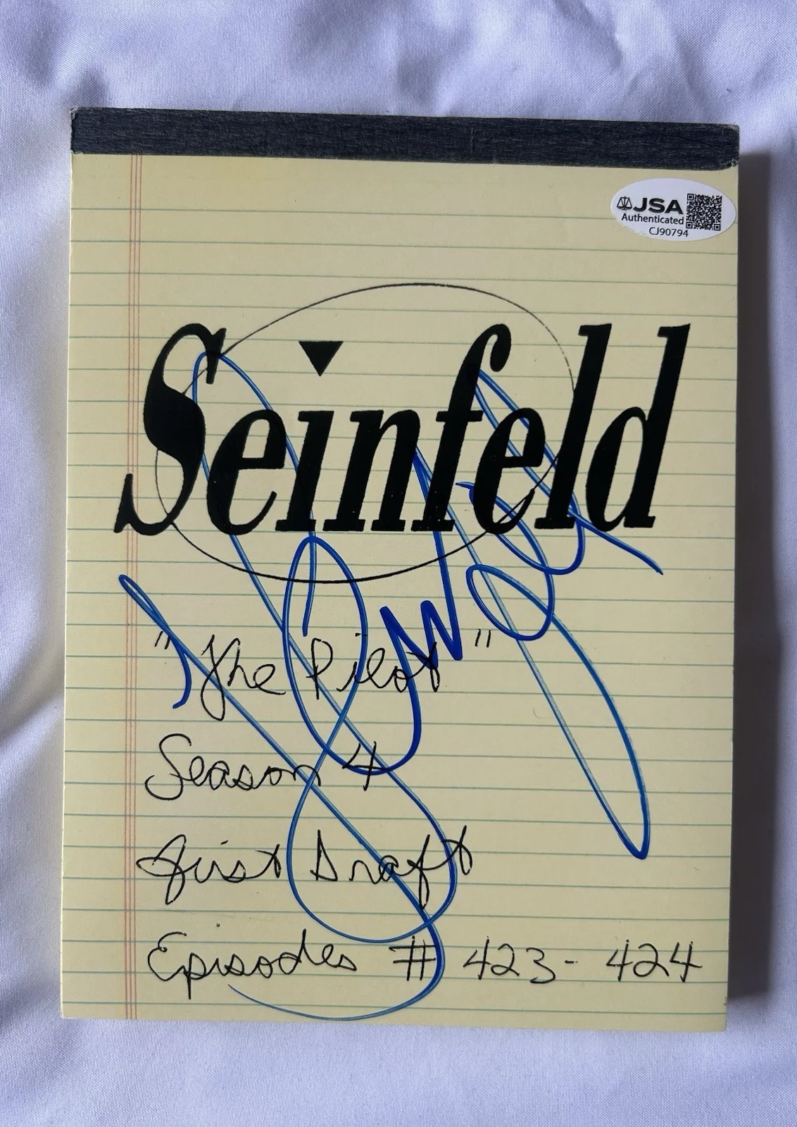 Jerry Seinfeld — Jerry Seinfeld Signed The Pilot Script Copy Autographed JSA COA, изображение 2