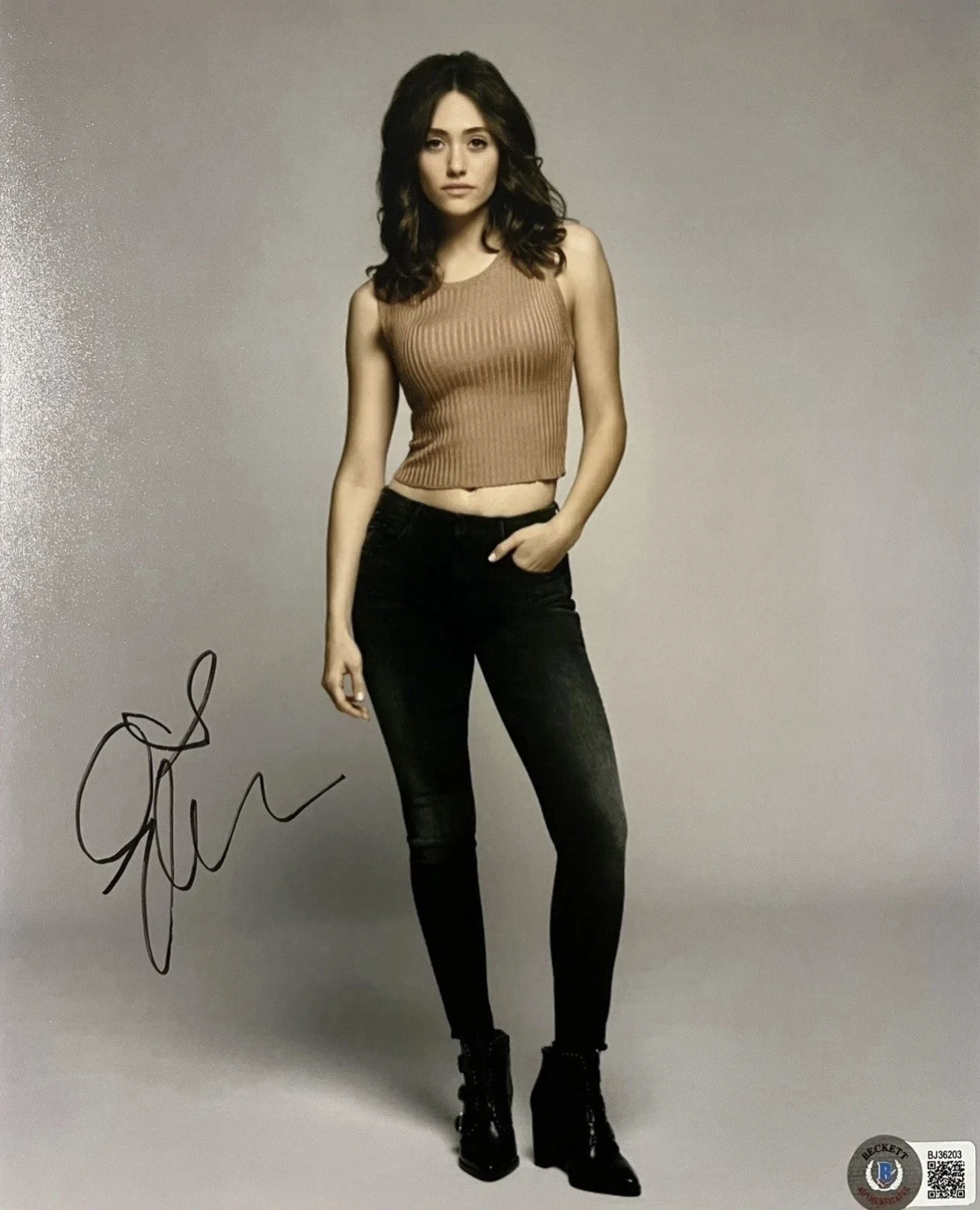 Emmy Rossum — Emmy Rossum signed photo COA Autograph Shameless Day After Tomorrow