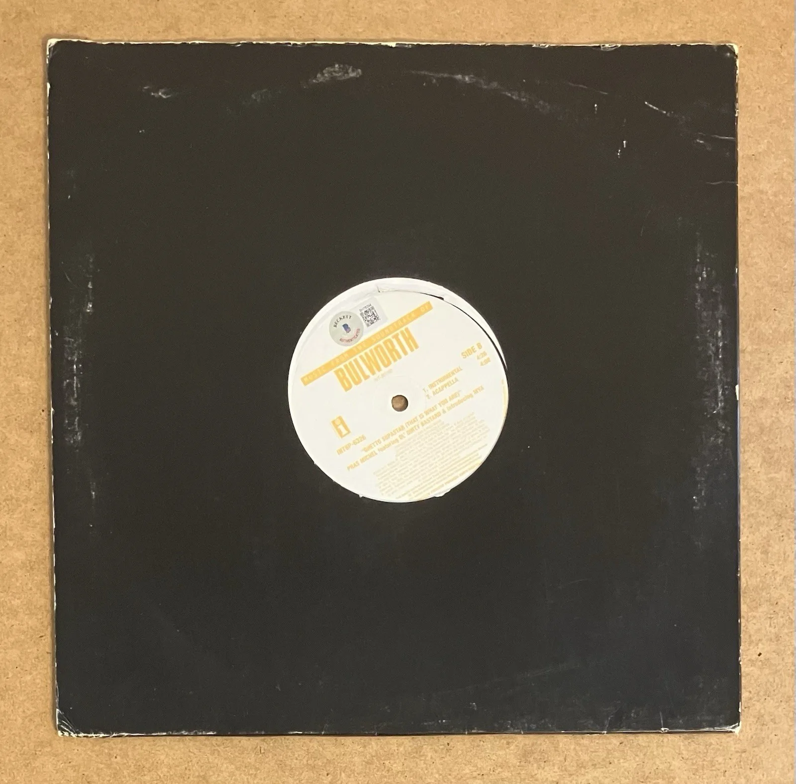 Pras Michel Autograph Fugees 12” Vinyl Single “Ghetto Superstar” Beckett BAS, изображение 4