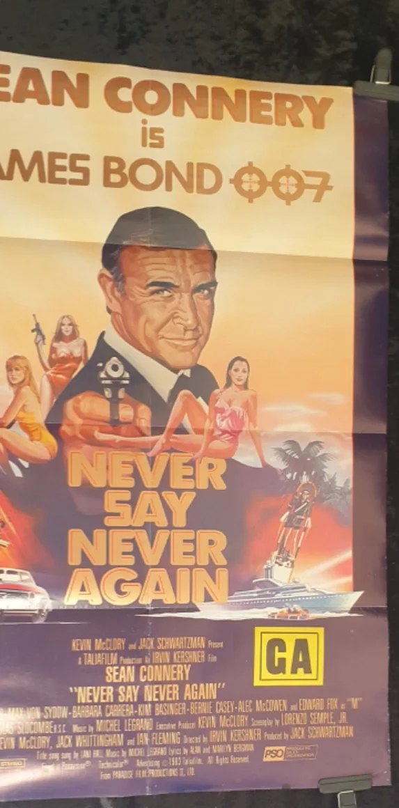NEVER SAY NEVER AGAIN (1983) Australian 1 Sheet Poster Sean Connery Bond, image 4