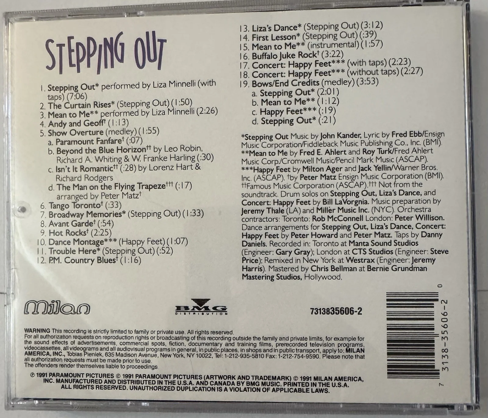 Liza Minnelli , Signed Autographed , Cd Stepping Out, image 2