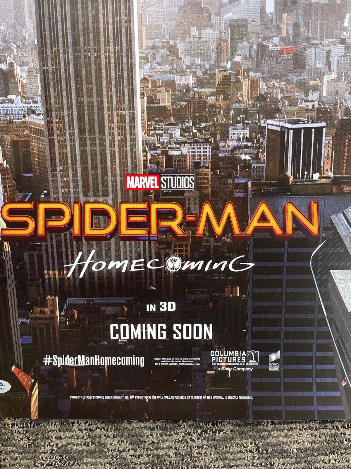 Tom Holland — Tom Holland Signed Autographed Spider-Man Homecoming 27x40 Poster Psa/Dna Coa, image 4