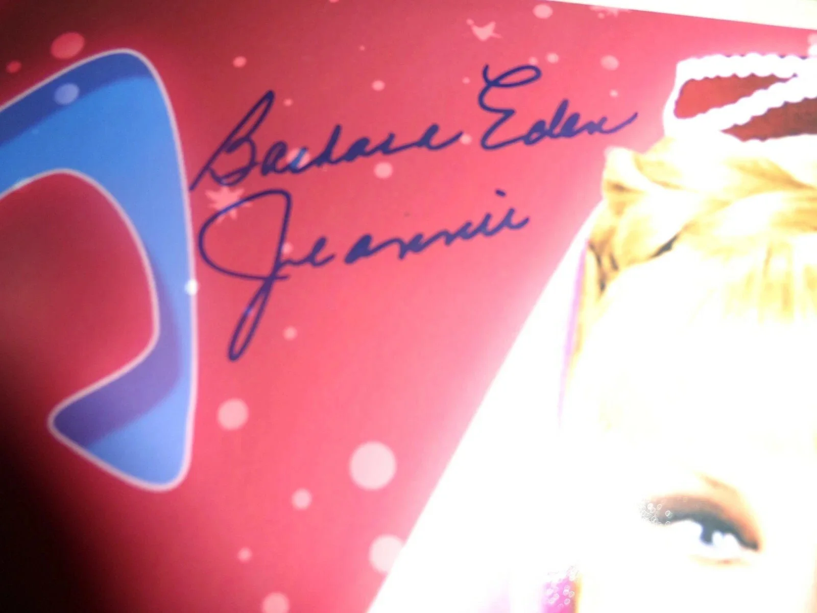 BARBARA EDEN — BARBARA EDEN (I DREAM OF JEANNIE) AUTOGRAPHED/SIGNED 11X14 PHOTO--JSA CERTIFIED, изображение 2