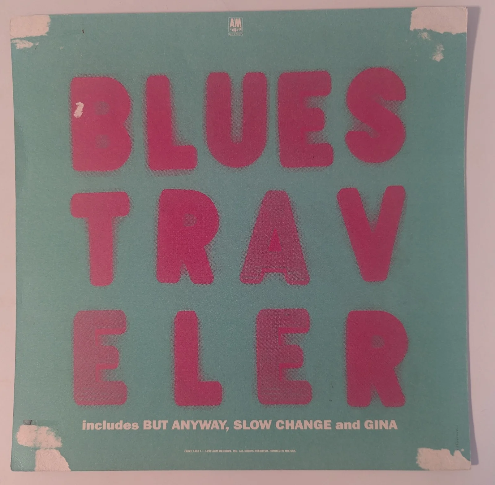Blues Traveler - Autographed 12" x 12" Promo sheet - Full band w/ Bobby Sheehan, изображение 2