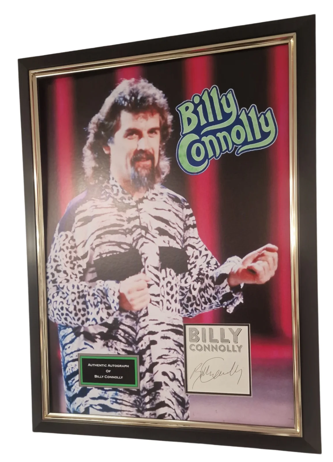 Rare Framed Billy Connolly Signed Display with Photo Picture, image 2
