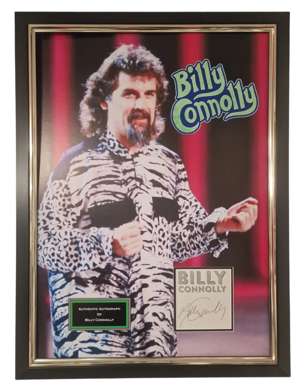 Rare Framed Billy Connolly Signed Display with Photo Picture, image 3