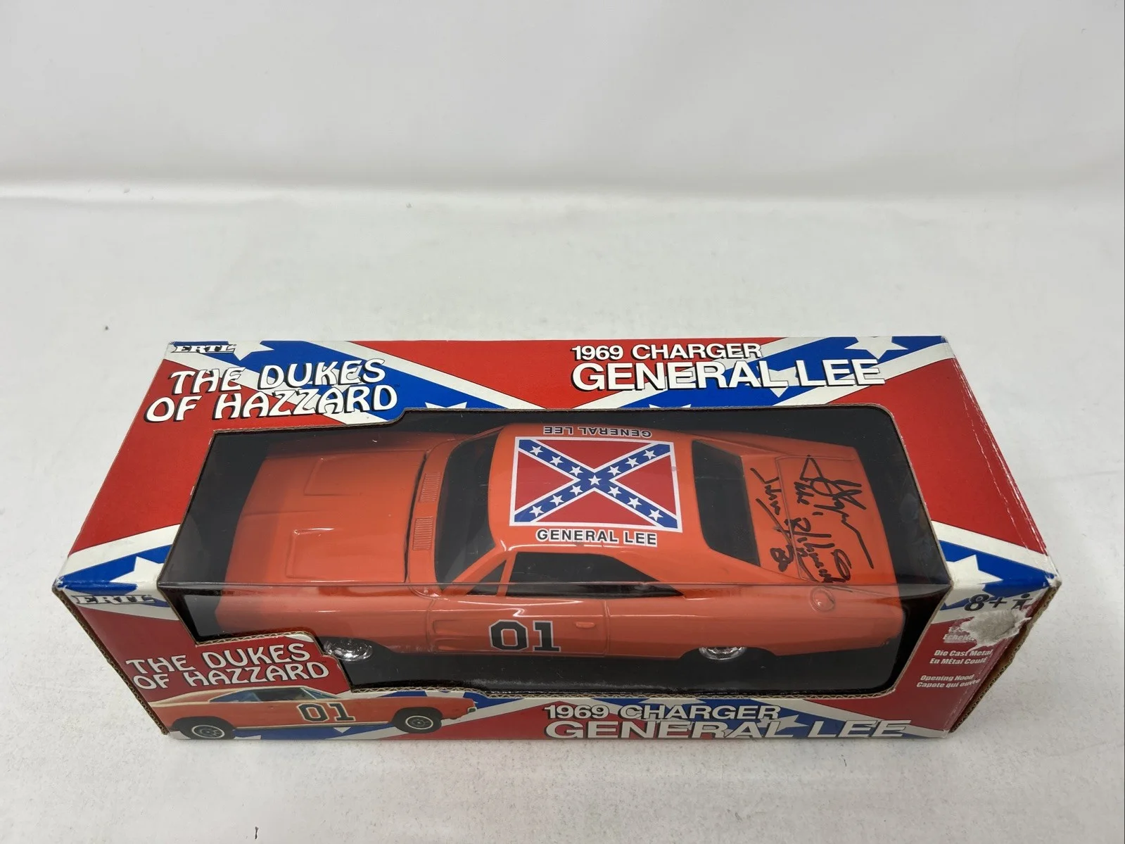 Tom Wopat John Schneider Signed Ertl 1:25 General Lee Charger Dukes of Hazzard, изображение 3