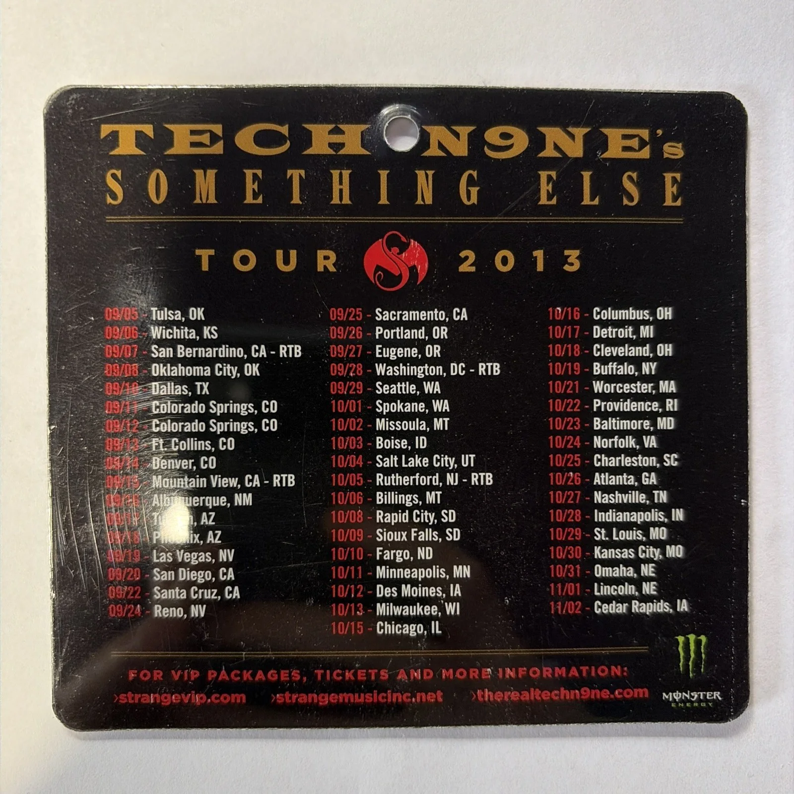 Tech N9ne - Autographed Something Else All Access Pass - Strange Music Authentic, image 2