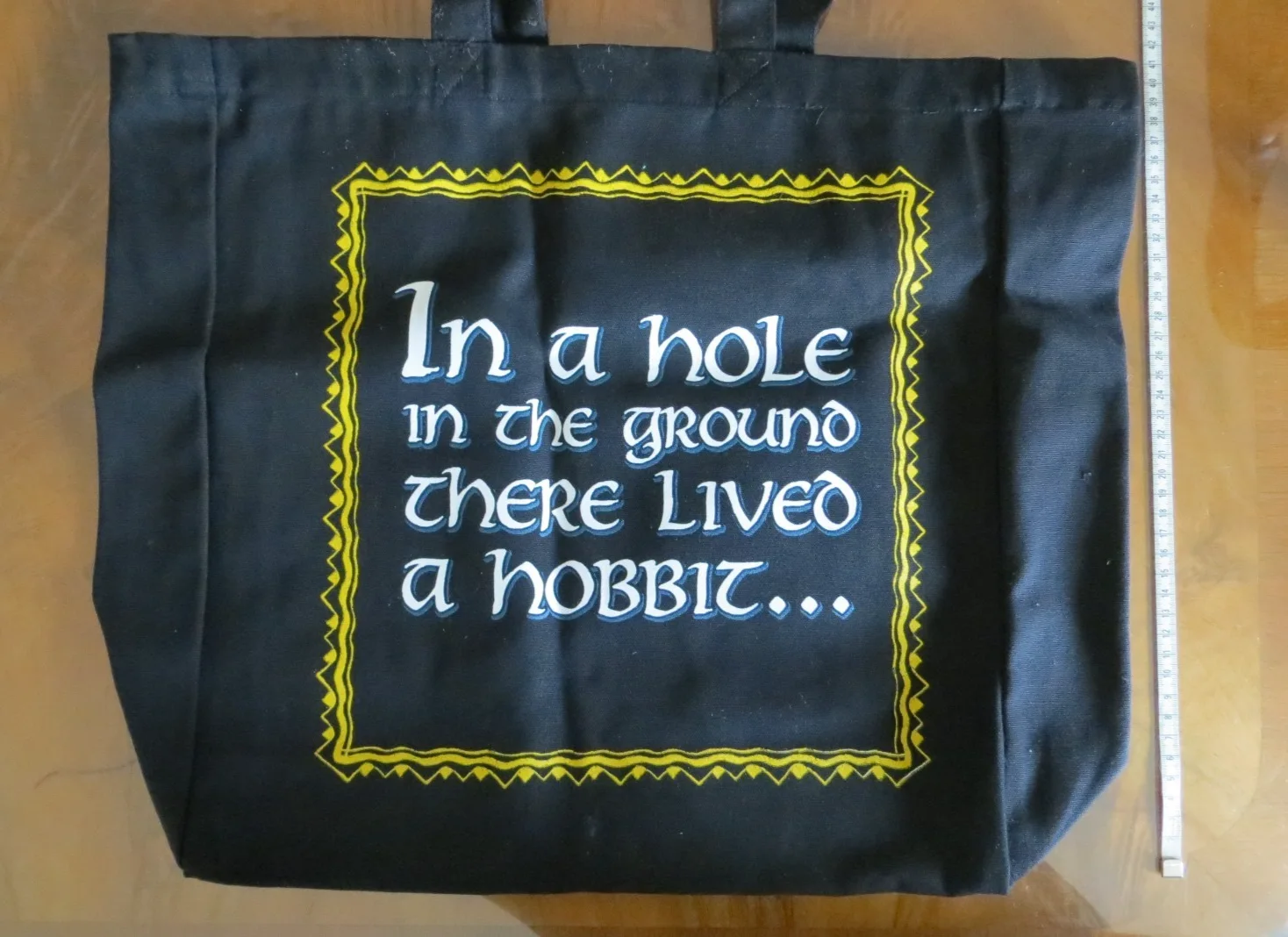 THE HOBBIT 75th Anniversary Black Canvas TOTE BAG Promotional RARE, изображение 3