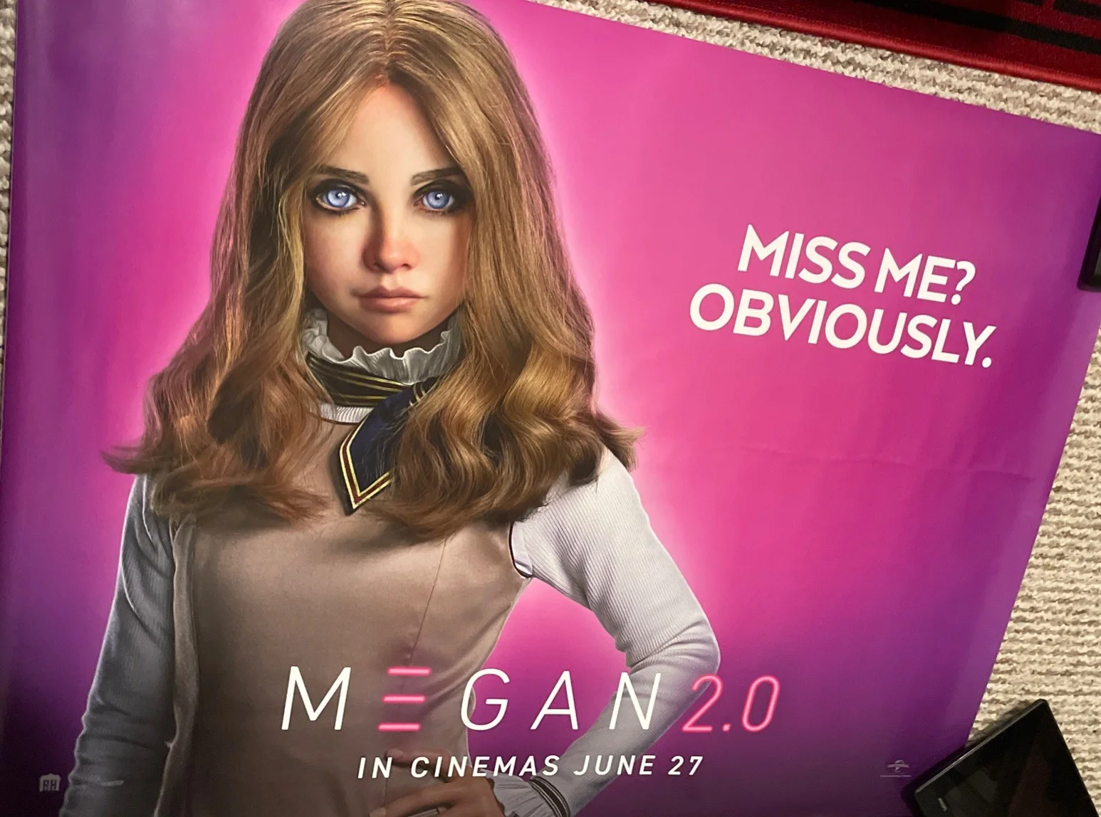 UK QUAD CINEMA POSTER 30” X 40” MEGAN 2.0 (2025) ALLISON WILLIAMS BLUMHOUSE WAN, изображение 2