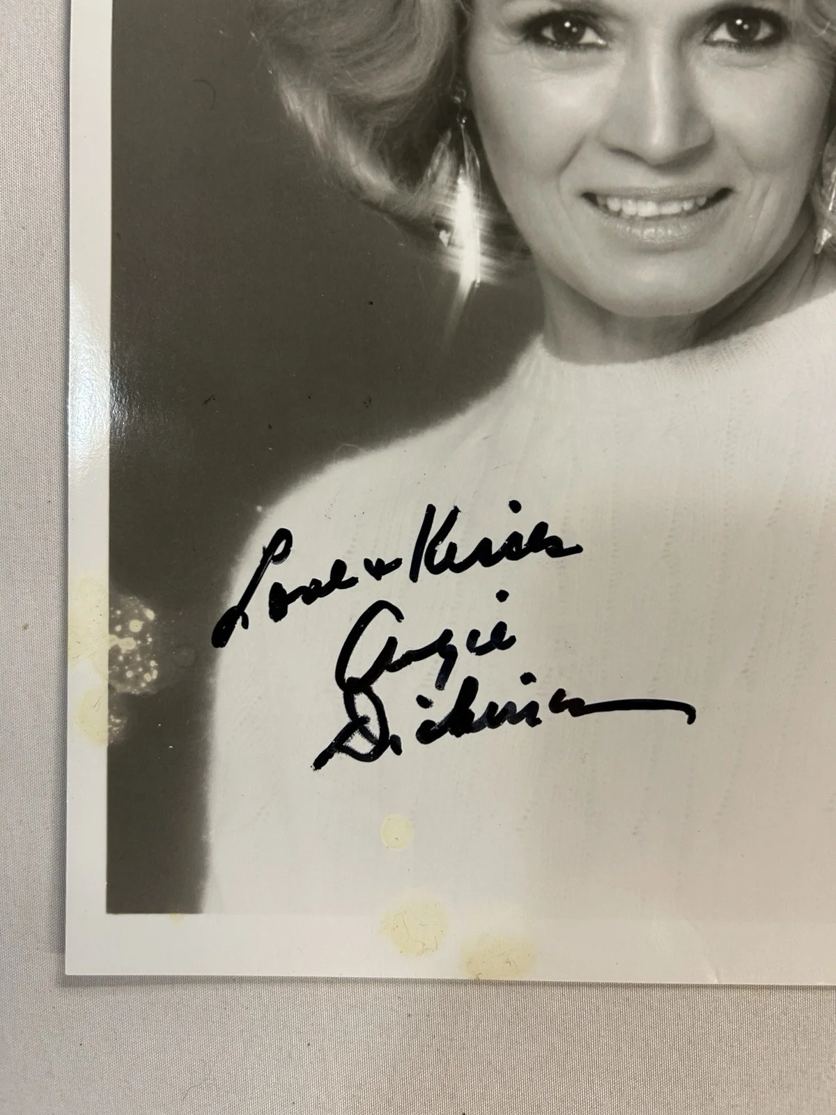 Angie Dickinson — Police Woman Angie Dickinson 8x10 Hand Signed Autograph, image 2