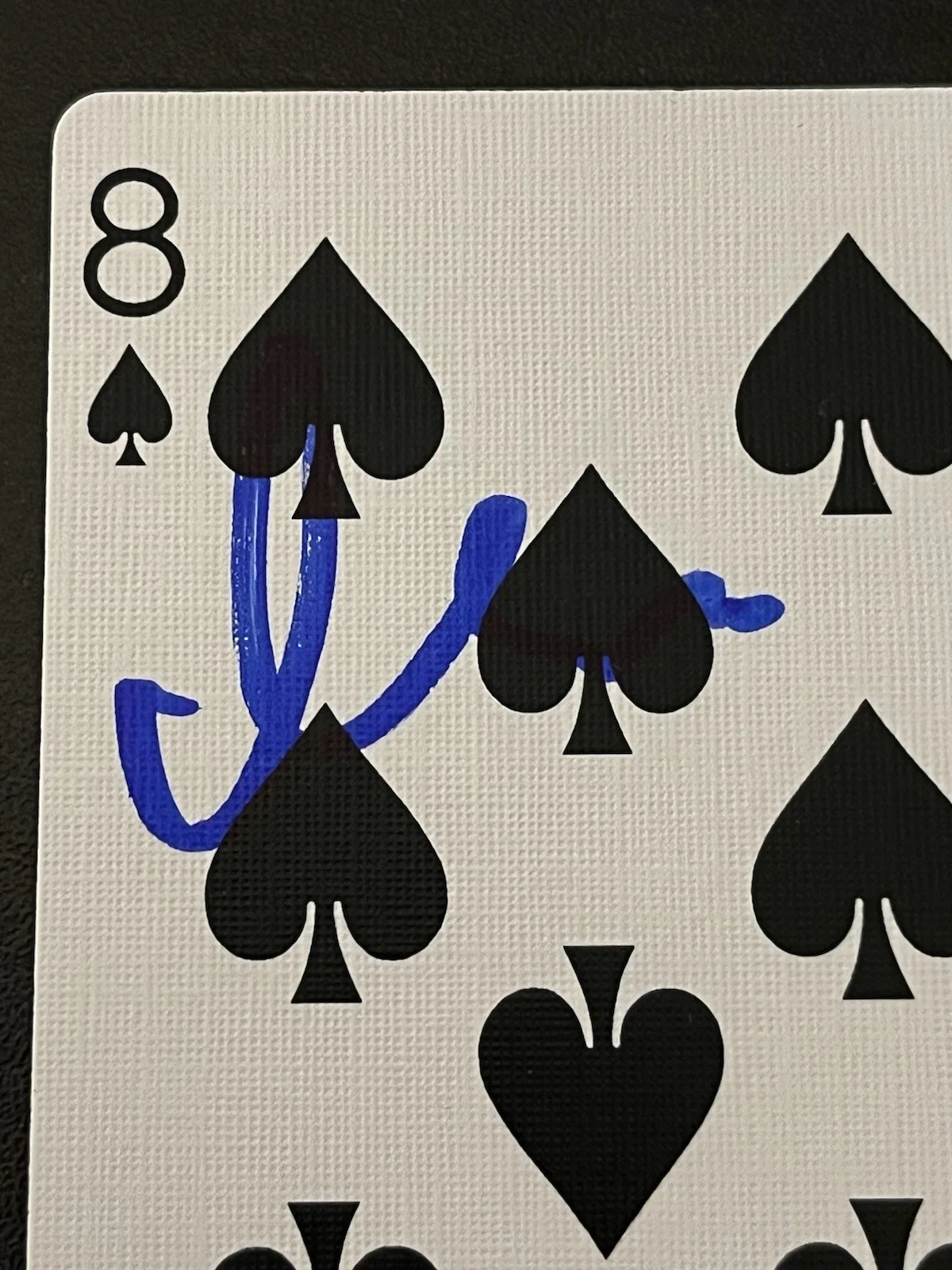 MATT DAMON — MATT DAMON SIGNED PLAYING CARD EIGHT 8 OF SPADES AUTOGRAPH COA ROUNDERS A, изображение 2
