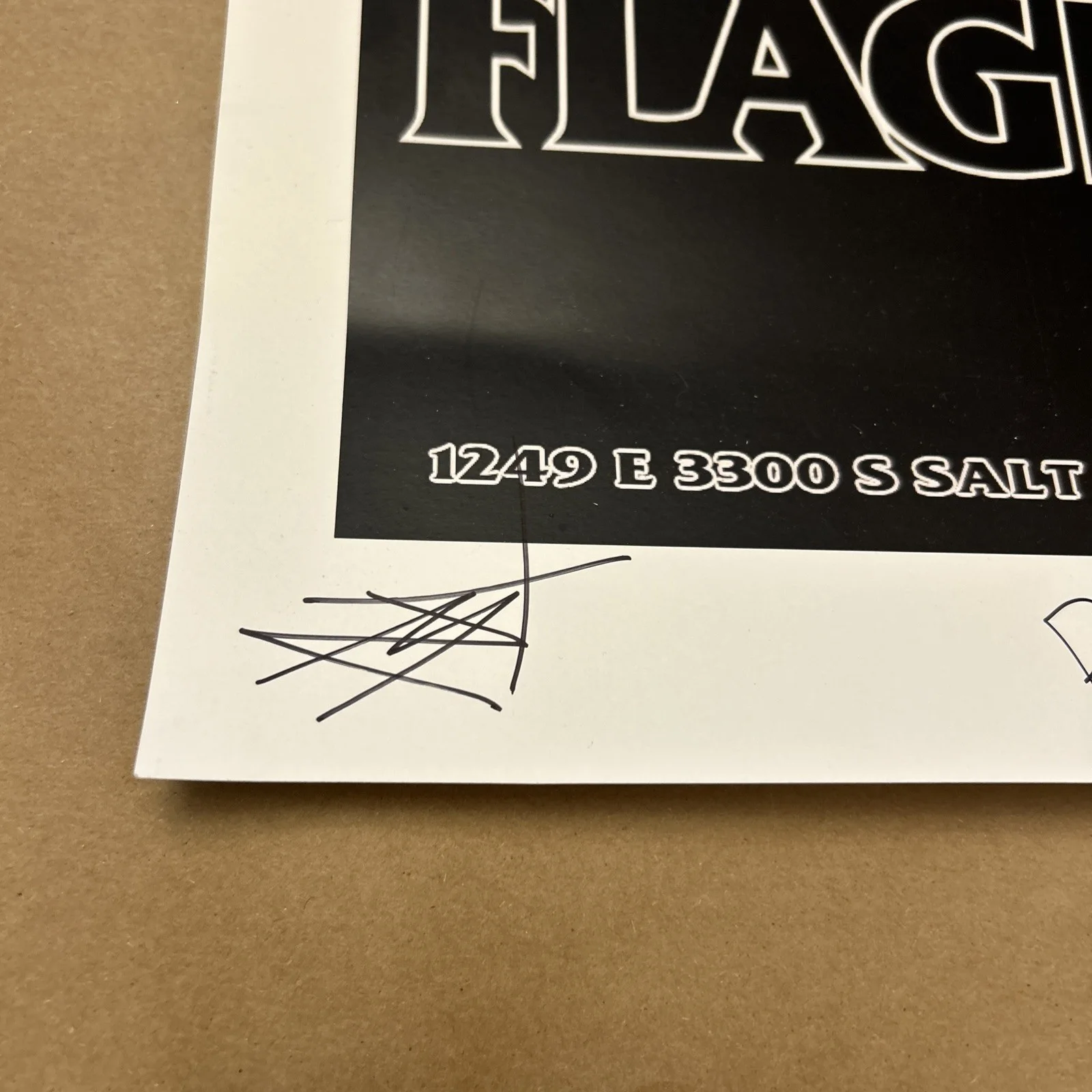 Black Flag Signed And Doodled Poster By Greg Ginn And Band Salt Lake City Utah, image 2
