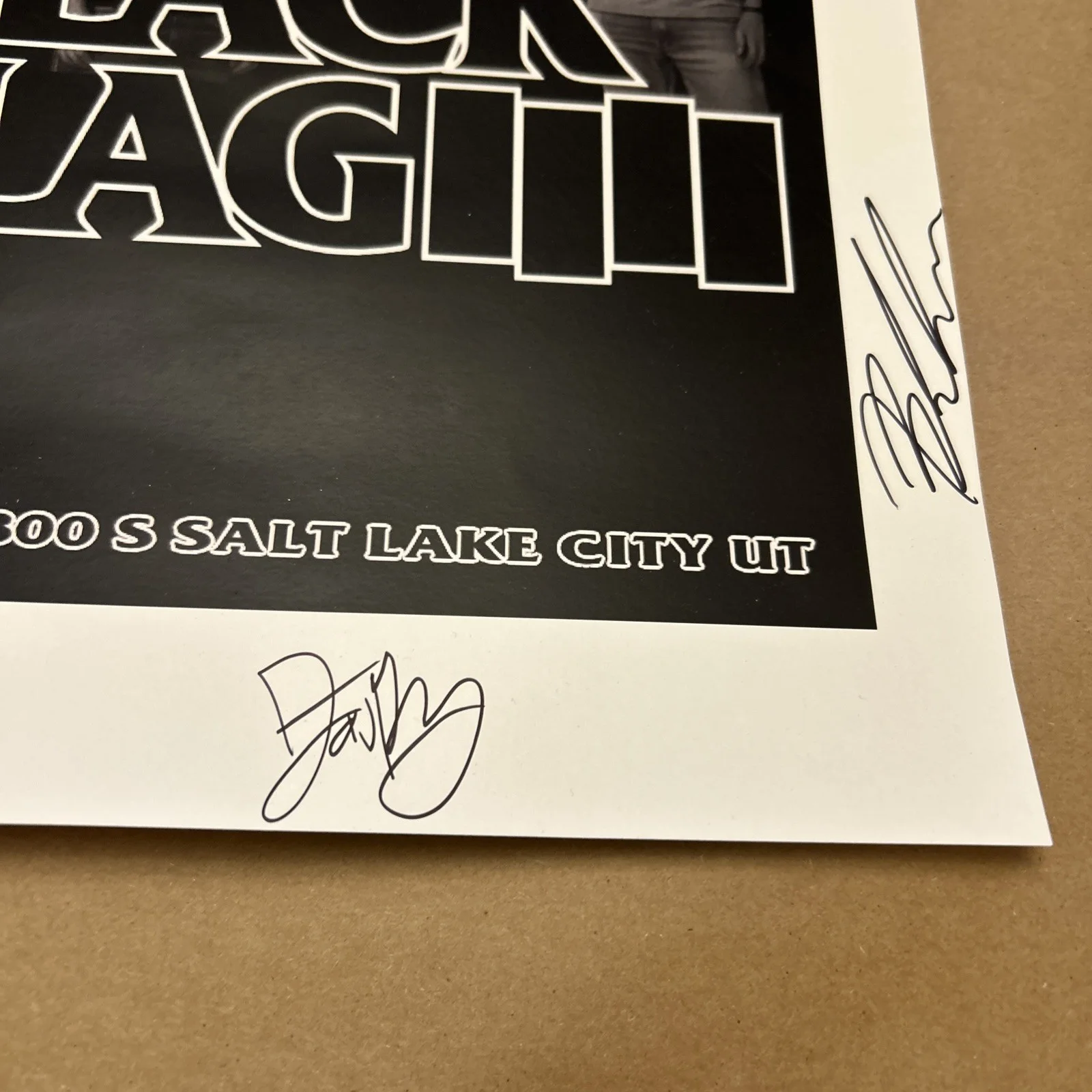 Black Flag Signed And Doodled Poster By Greg Ginn And Band Salt Lake City Utah, image 3