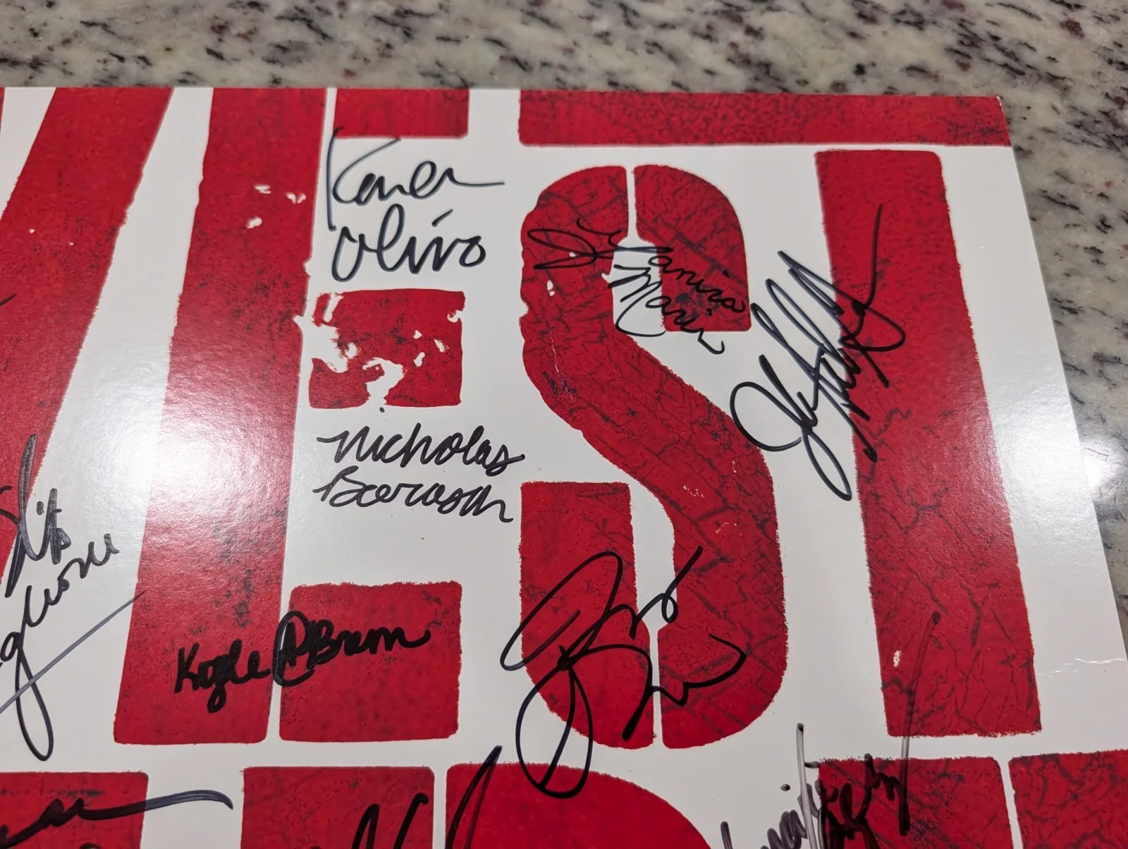 WEST SIDE STORY Broadway Cast SIGNED Window Card Poster NYC Palace Theatre 22x14, image 3