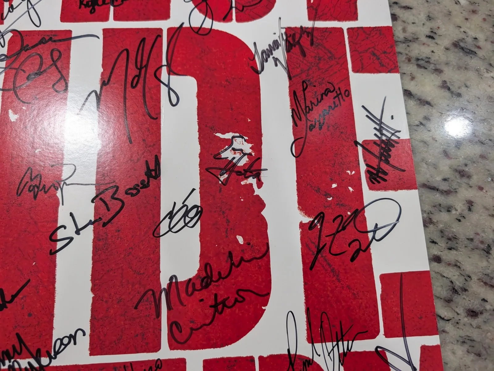 WEST SIDE STORY Broadway Cast SIGNED Window Card Poster NYC Palace Theatre 22x14, image 4