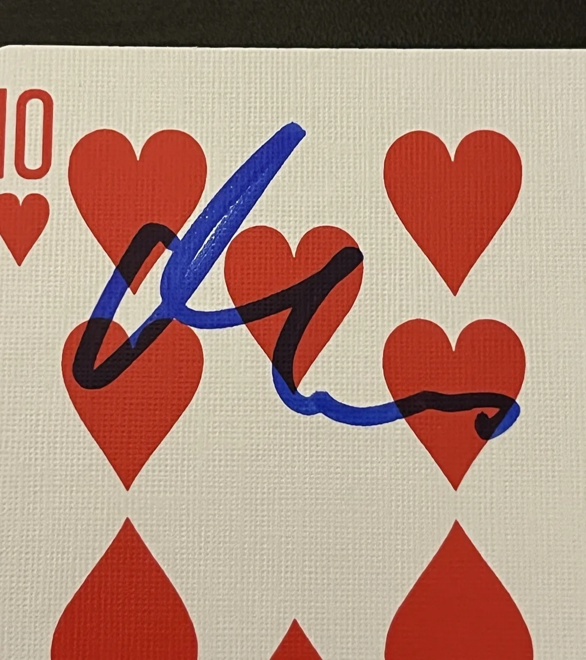 MATT DAMON — MATT DAMON SIGNED PLAYING CARD TEN 10 OF HEARTS AUTOGRAPH COA ROUNDERS A, изображение 2