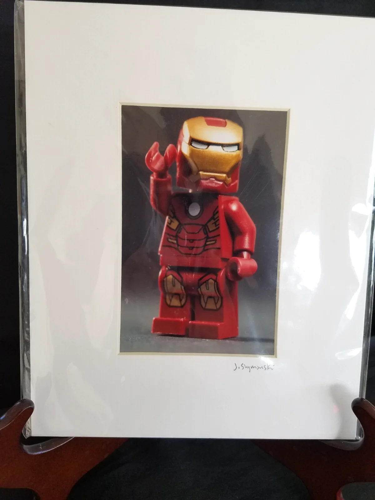 J. Shymanski — Signed Joe Shymanski LEGO Iron Man+Wonder Woman McDougle Art Prints Photo Matted, изображение 3
