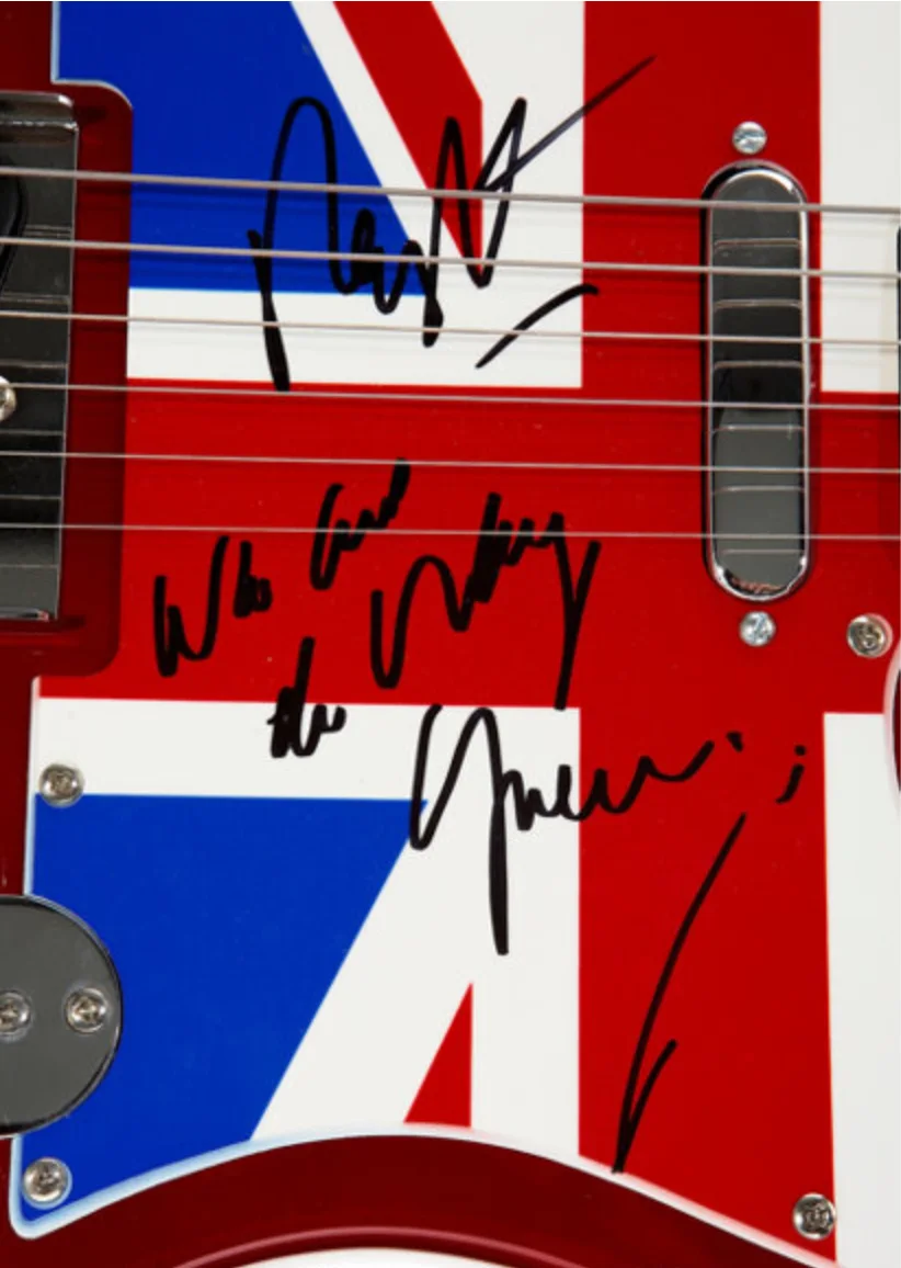 THE KINKS~RAY DAVIES Signed and Inscribed Electric Guitar w/JSA COA+Paperwork, image 3