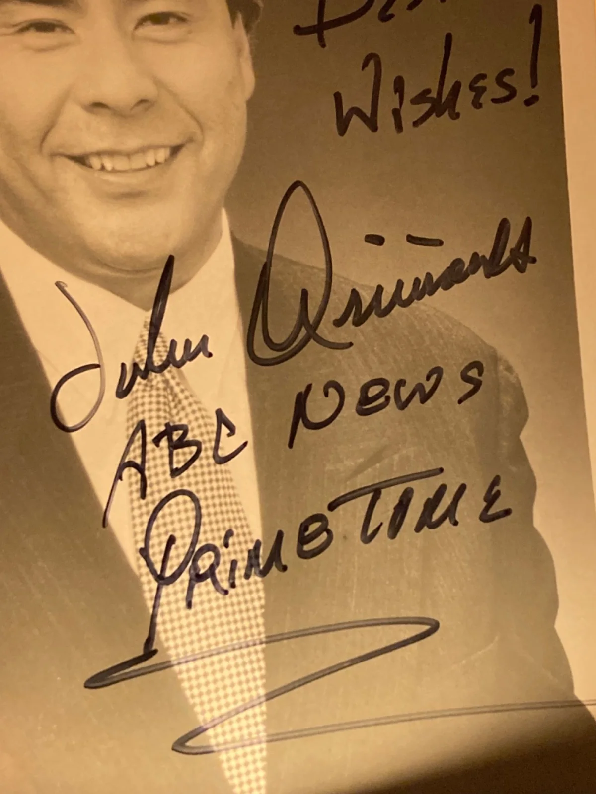 Hand SIGNED John Quinones 7x9 ABC News Press Photo (1997) Primetime Corresponden, image 4