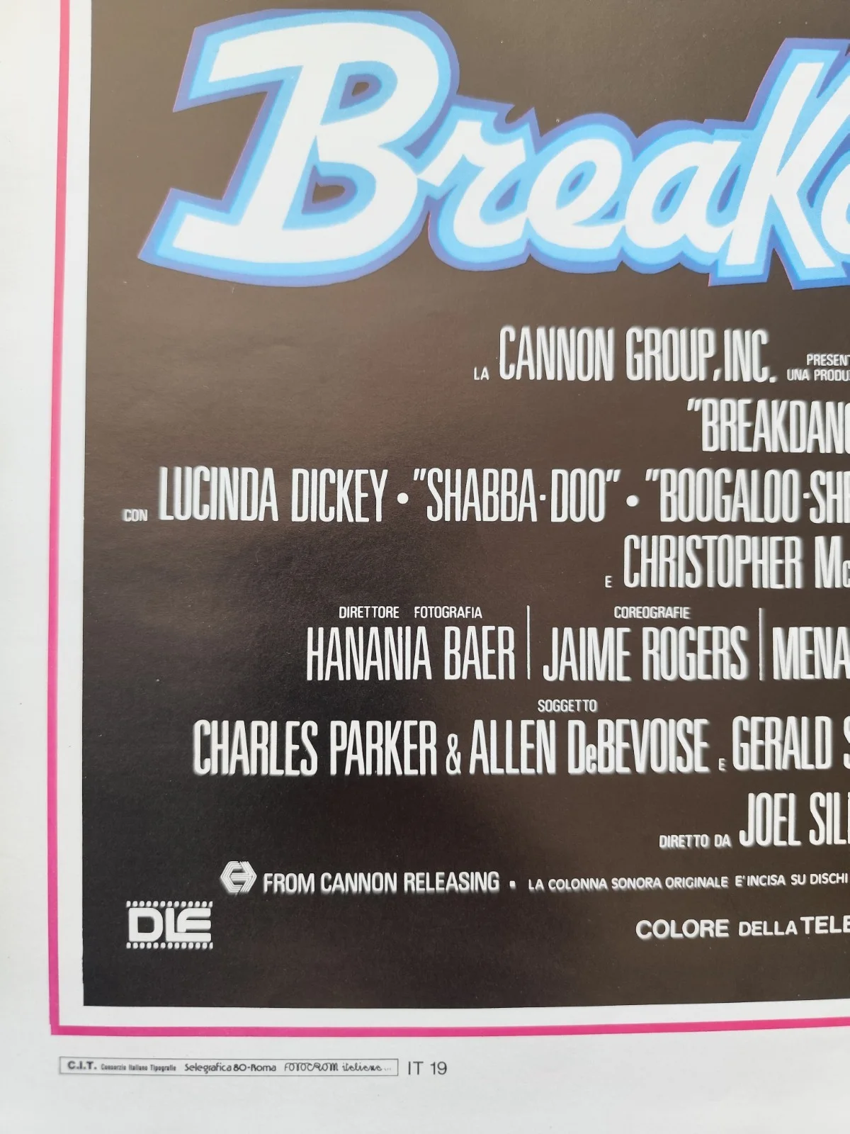 🎯 Breakdance 1984 Italian Locandina – Original Cannon Film Poster Single Fold, изображение 3