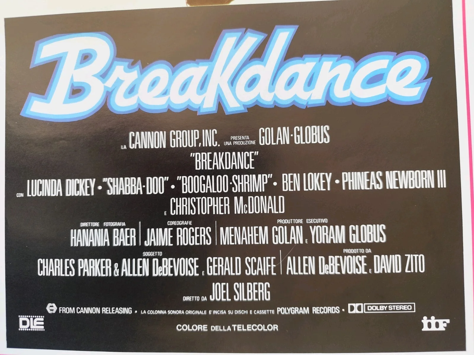 🎯 Breakdance 1984 Italian Locandina – Original Cannon Film Poster Single Fold, изображение 5