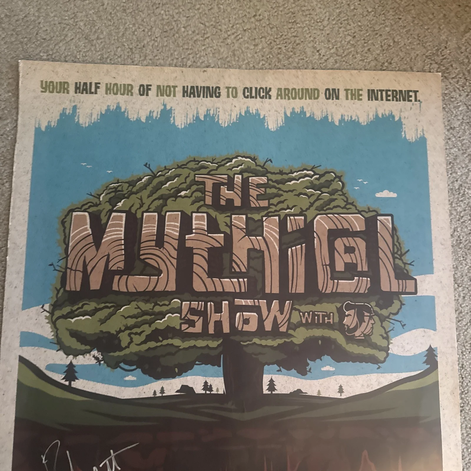HTF The Mythical Show Signed Promotional Poster 36x24 Rhett & Link, image 2