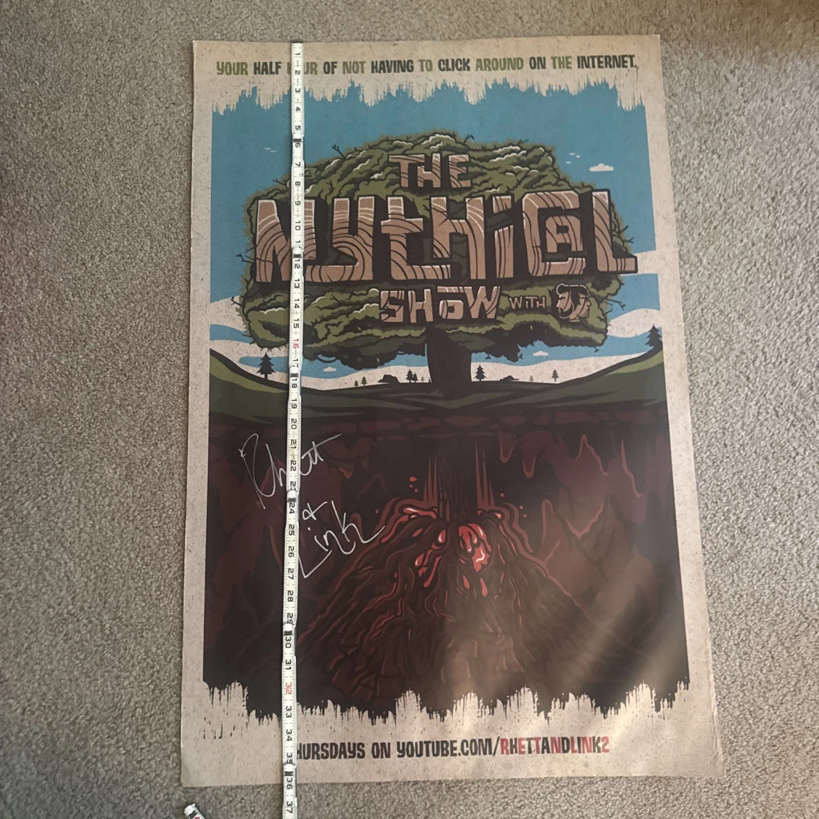 HTF The Mythical Show Signed Promotional Poster 36x24 Rhett & Link, image 4
