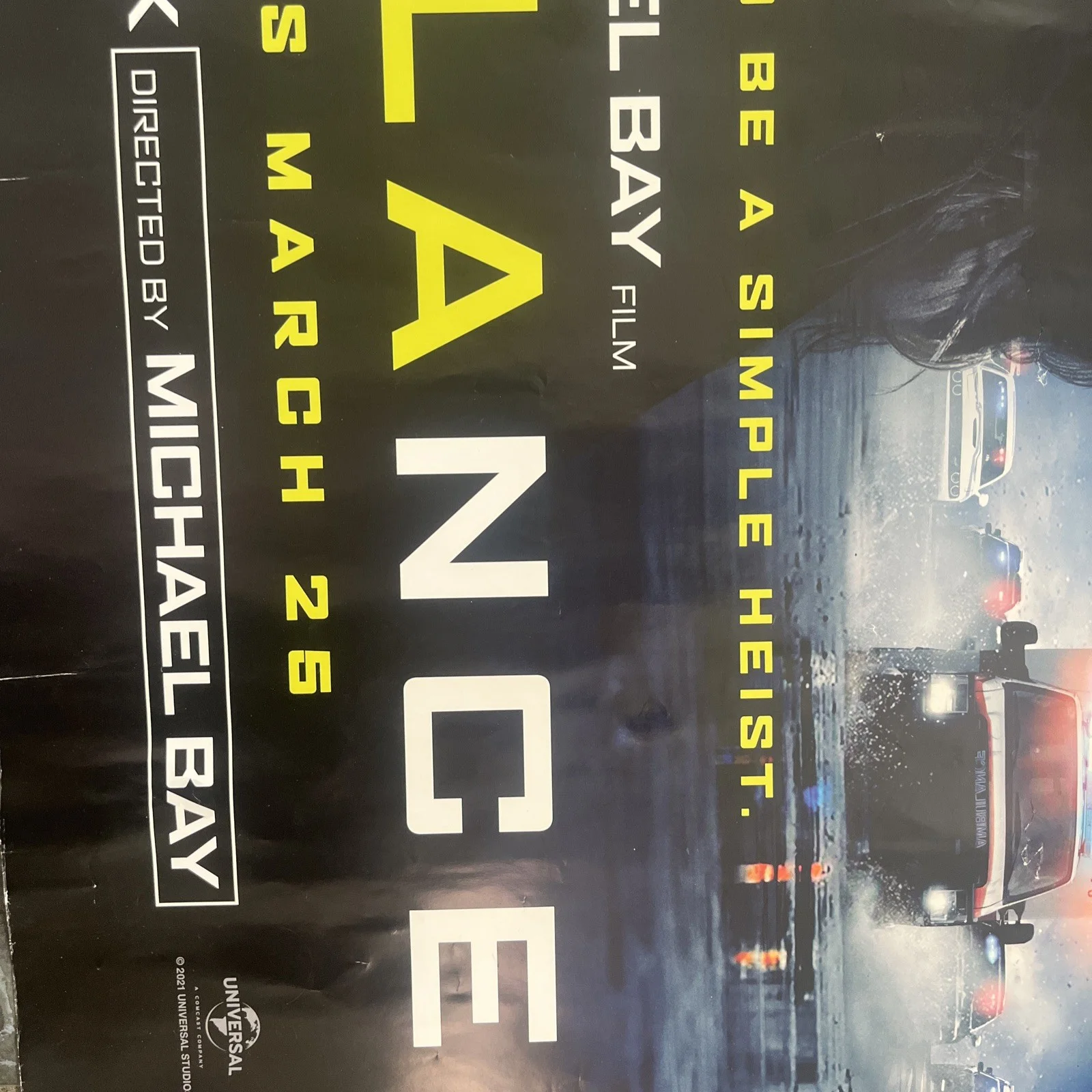 Ambulance Cinema Film Poster Micheal Bay Action Movie, изображение 5