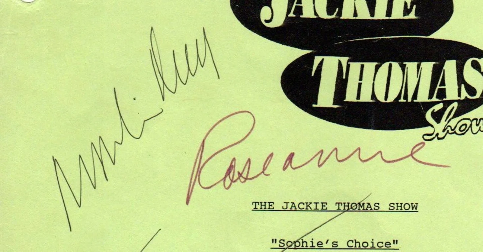 Roseanne Barr — BECKETT THE JACKIE THOMAS SHOW CAST SIGNED SCRIPT ROSEANNE BARR-TOM ARNOLD +4 76, image 3