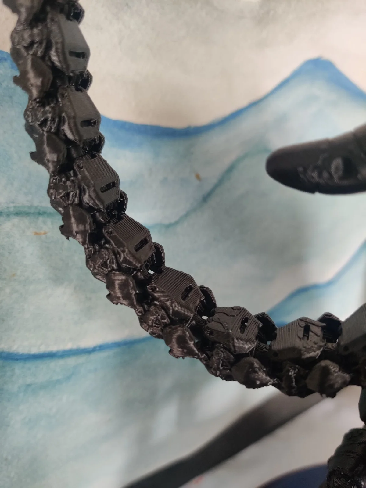 Alien Inspired Xenomorph Xenoborg figurine 3d Printed PLA Figure over 30cm 320g, изображение 3