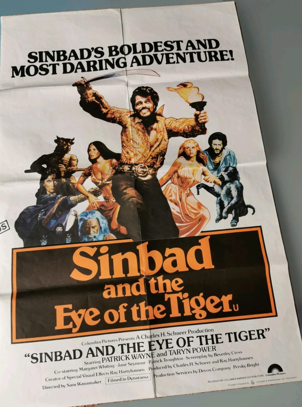 The Amazing Spiderman - Sinbad And The Eye Of The Tiger Quad Poster 1977 30x40", изображение 2
